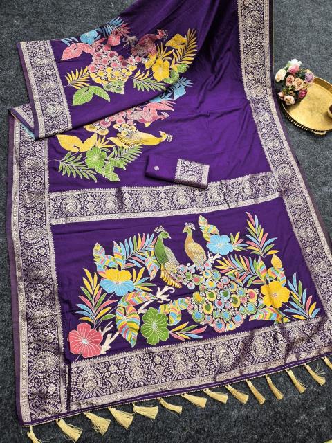 Akshara banarasi khadi silk saree wholesale market